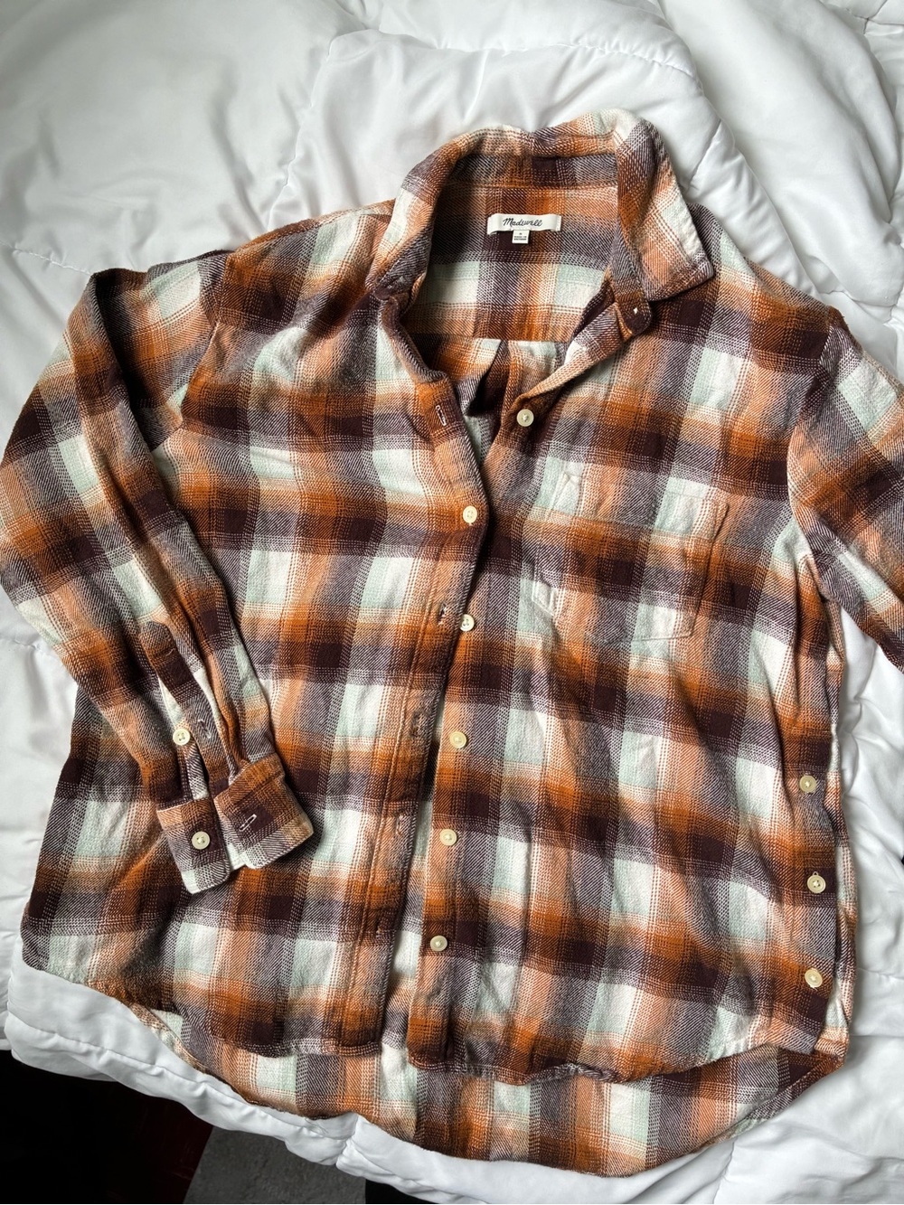 Madewell Women’s Boyfriend Fit Plaid Button-Down Shirt